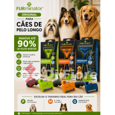 Escova Furminator Cães Pelo Longo - Tam P , M ou G