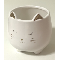 Vaso/Enfeite Decorativo Gato Porcelana (Tam G) 