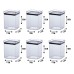 Kit com 6 Potes Herméticos Quadrado 1000 ml 