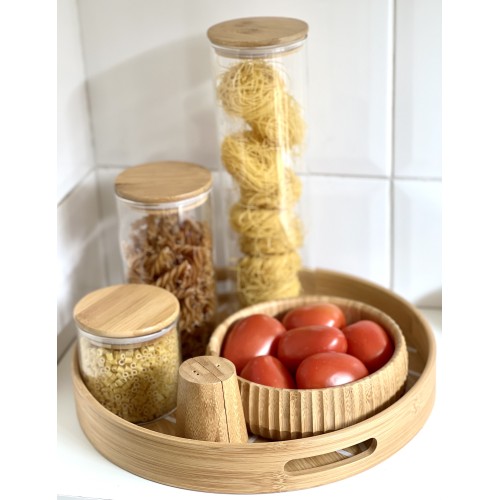 Bowl Canelado em Bambu 19 cm 