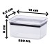 Kit com 10 Potes Herméticos Retangular