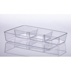 Organizador 34 x 24 x 6 cm com 4 módulos - Retangular 