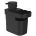 Kit Cozinha Preto Lixeira 4,7 Litros