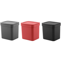 Lixeira 4,7 Litros Chumbo, Preto ou Vermelho