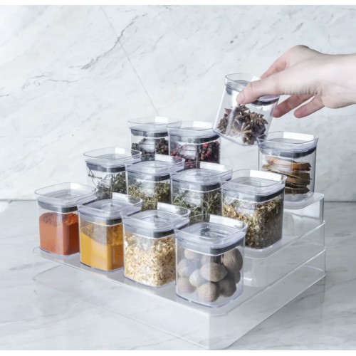 Organizador de temperos Multinível - Kit 12 potes