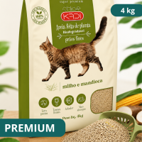 Areia de 4 Biodegradável Kadi para Gatos - Higiênica