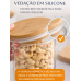 Potes de Vidro 200ml para Temperos com Tampa de Bambu Potes de Vidro 200ml para Temperos com Tampa de Bambu