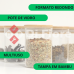 Potes de Vidro 200ml para Temperos com Tampa de Bambu Potes de Vidro 200ml para Temperos com Tampa de Bambu
