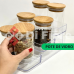 Potes de Vidro 200ml para Temperos com Tampa de Bambu Potes de Vidro 200ml para Temperos com Tampa de Bambu