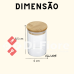 Potes de Vidro 200ml para Temperos com Tampa de Bambu Potes de Vidro 200ml para Temperos com Tampa de Bambu