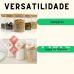 Potes de Vidro 200ml para Temperos com Tampa de Bambu Potes de Vidro 200ml para Temperos com Tampa de Bambu