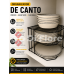 Organizador Prateleira Dupla de Canto Preto, Branca ou Cromado - Reforçada Organizador Prateleira Dupla de Canto Preto, Branca ou Cromado - Reforçada