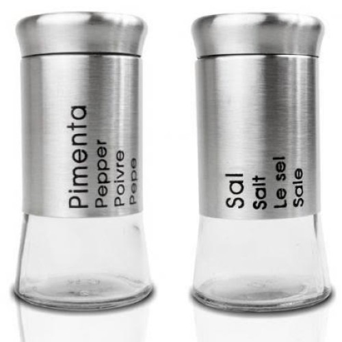Saleiro e Pimenteiro Aço Inox 
